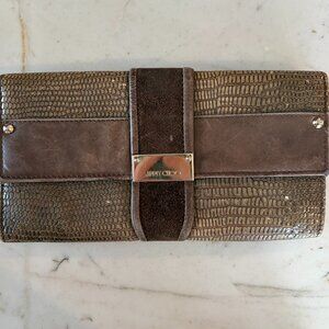Jimmy Choo Brown leather continental wallet
